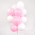 розовые и белые шарики